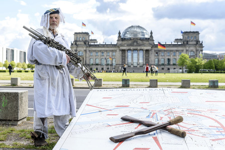 Kunstaktion von Ben Wagin in Berlin