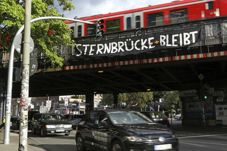 Protest gegen den Abriss der Sternbrücke in Hamburg