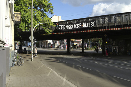 Protest gegen den Abriss der Sternbrücke in Hamburg