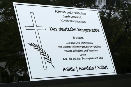 Reisebusdemo in Hamburg