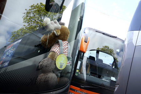 Reisebusdemo in Hamburg