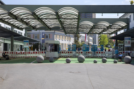 Landesgrenze Deutschland - Schweiz während der Coronakrise in Konstanz