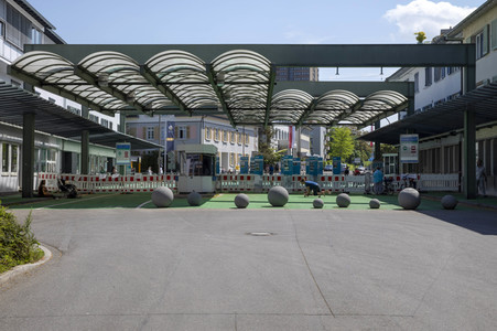 Landesgrenze Deutschland - Schweiz während der Coronakrise in Konstanz