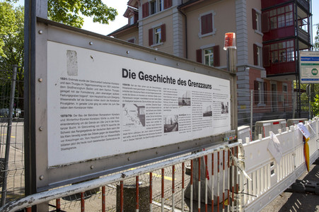 Landesgrenze Deutschland - Schweiz während der Coronakrise in Konstanz