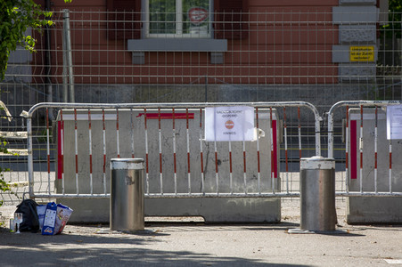 Landesgrenze Deutschland - Schweiz während der Coronakrise in Konstanz