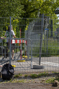 Landesgrenze Deutschland - Schweiz während der Coronakrise in Konstanz