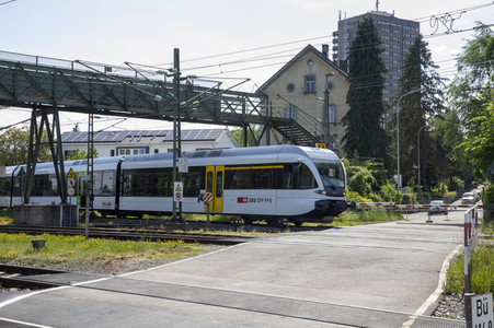 Landesgrenze Deutschland - Schweiz während der Coronakrise in Konstanz
