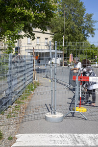 Landesgrenze Deutschland - Schweiz während der Coronakrise in Konstanz