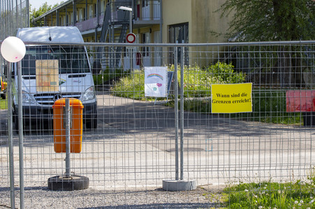 Landesgrenze Deutschland - Schweiz während der Coronakrise in Konstanz