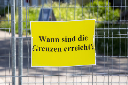 Landesgrenze Deutschland - Schweiz während der Coronakrise in Konstanz