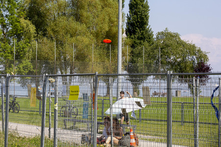 Landesgrenze Deutschland - Schweiz während der Coronakrise in Konstanz
