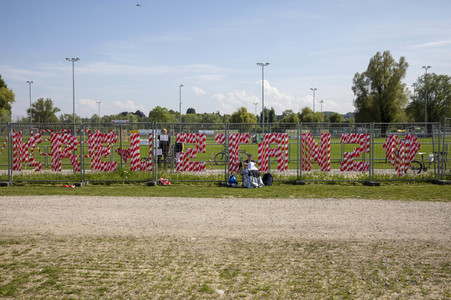 Landesgrenze Deutschland - Schweiz während der Coronakrise in Konstanz
