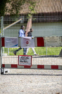 Landesgrenze Deutschland - Schweiz während der Coronakrise in Konstanz
