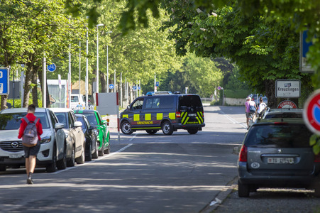 Landesgrenze Deutschland - Schweiz während der Coronakrise in Konstanz