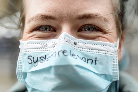 Demonstration vom Aktionsbündnis 'Gesundheit ohne Profite' in Berlin