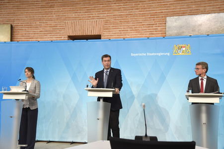 Pressekonferenz zur Corona-Pandemie in München