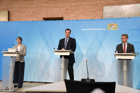 Pressekonferenz zur Corona-Pandemie in München