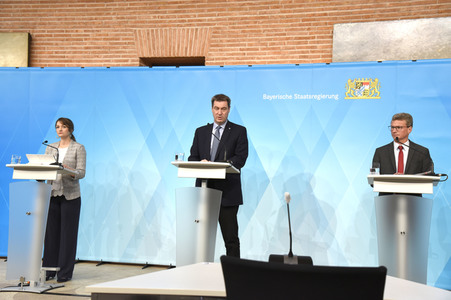 Pressekonferenz zur Corona-Pandemie in München