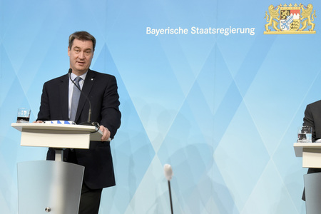 Pressekonferenz zur Corona-Pandemie in München