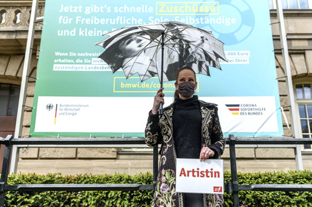 Corona Soforthilfe Demo in in Berlin