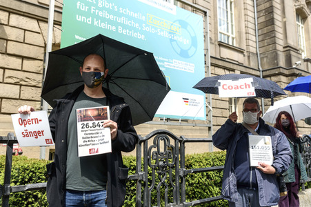 Corona Soforthilfe Demo in in Berlin