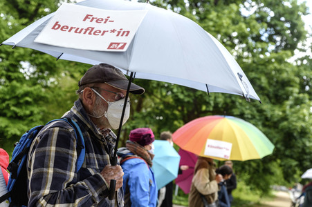 Corona Soforthilfe Demo in in Berlin