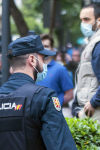 Protest gegen die Corona-Maßnahmen in Madrid