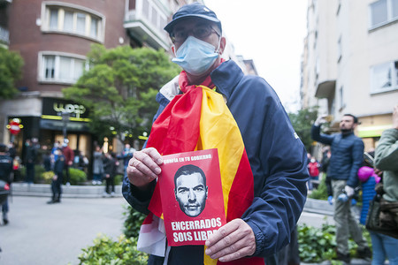 Protest gegen die Corona-Maßnahmen in Madrid