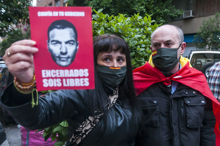 Protest gegen die Corona-Maßnahmen in Madrid