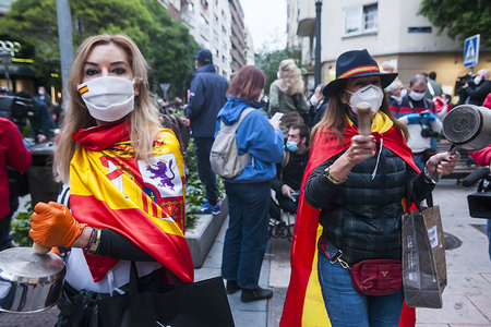 Protest gegen die Corona-Maßnahmen in Madrid