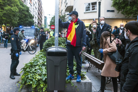 Protest gegen die Corona-Maßnahmen in Madrid
