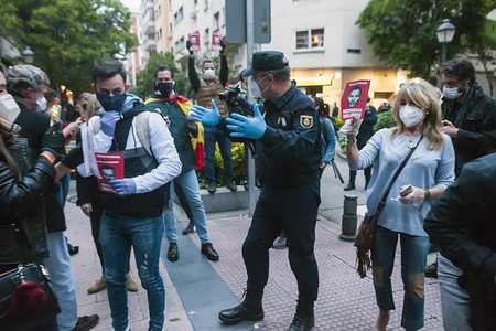 Protest gegen die Corona-Maßnahmen in Madrid