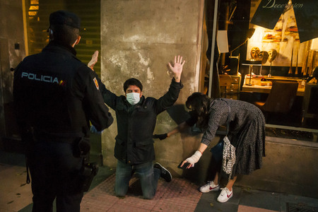Protest gegen die Corona-Maßnahmen in Madrid