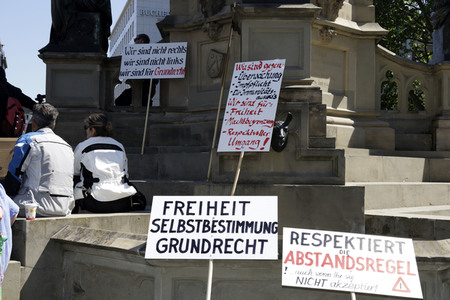 Corona-Demos in Frankfurt