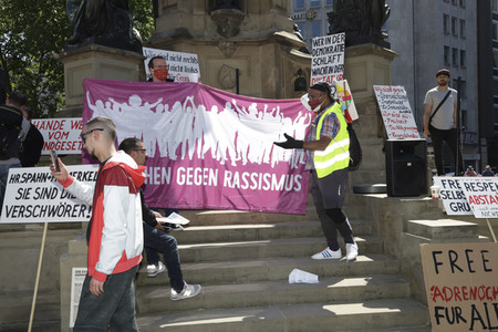 Corona-Demos in Frankfurt