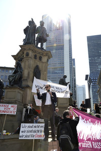 Corona-Demos in Frankfurt