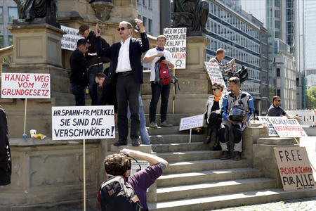 Corona-Demos in Frankfurt