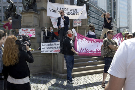 Corona-Demos in Frankfurt