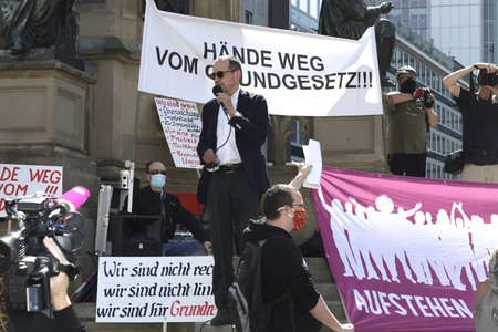 Corona-Demos in Frankfurt