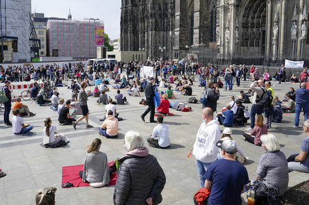 Corona-Demos in Köln