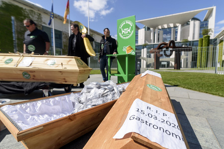 Protest der Gastronomen in Berlin