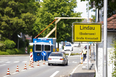Lockerungen an der Grenze Österreich - Deutschland in Lindau