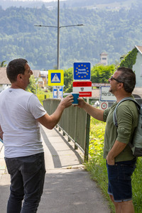 Lockerungen an der Grenze Österreich - Deutschland in Lindau