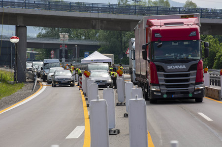Lockerungen an der Grenze Österreich - Deutschland in Lindau