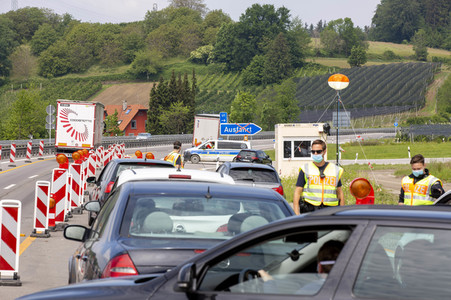Lockerungen an der Grenze Österreich - Deutschland in Lindau