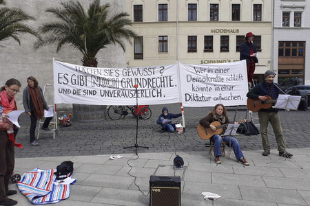 Corona-Demo in Görlitz