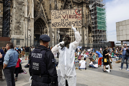 Corona-Demos in Köln