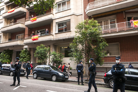 Protest gegen die Corona-Maßnahmen in Madrid