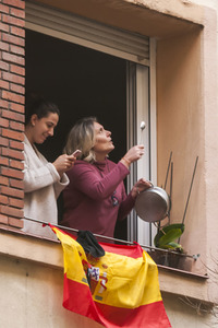Protest gegen die Corona-Maßnahmen in Madrid