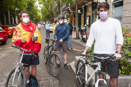 Protest gegen die Corona-Maßnahmen in Madrid